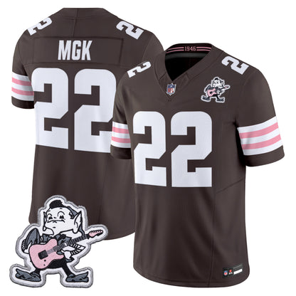 Men's Cleveland Browns MGK Patch Vapor Limited Jersey -  Stitched