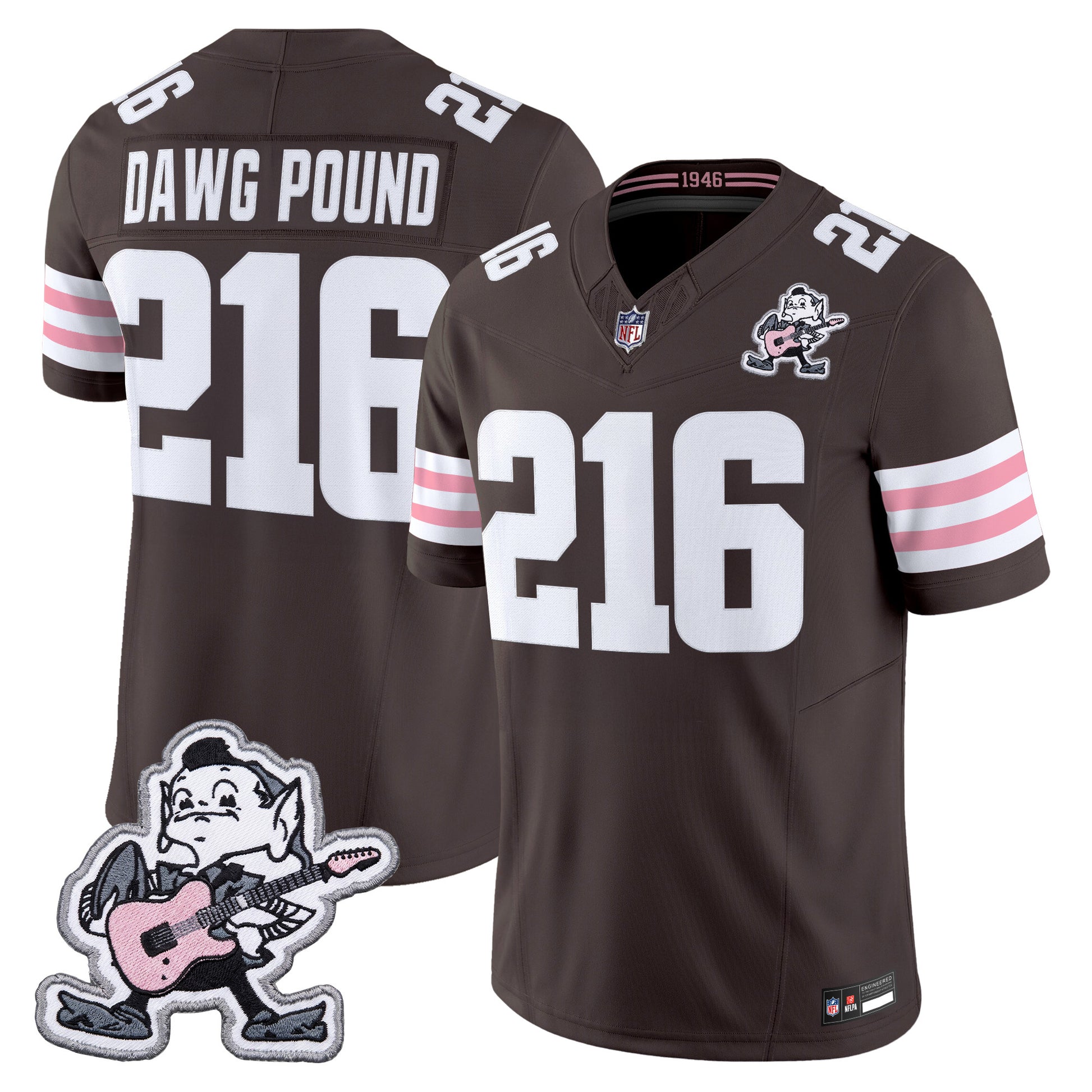 Men's Cleveland Browns MGK Patch Vapor Limited Jersey -  Stitched