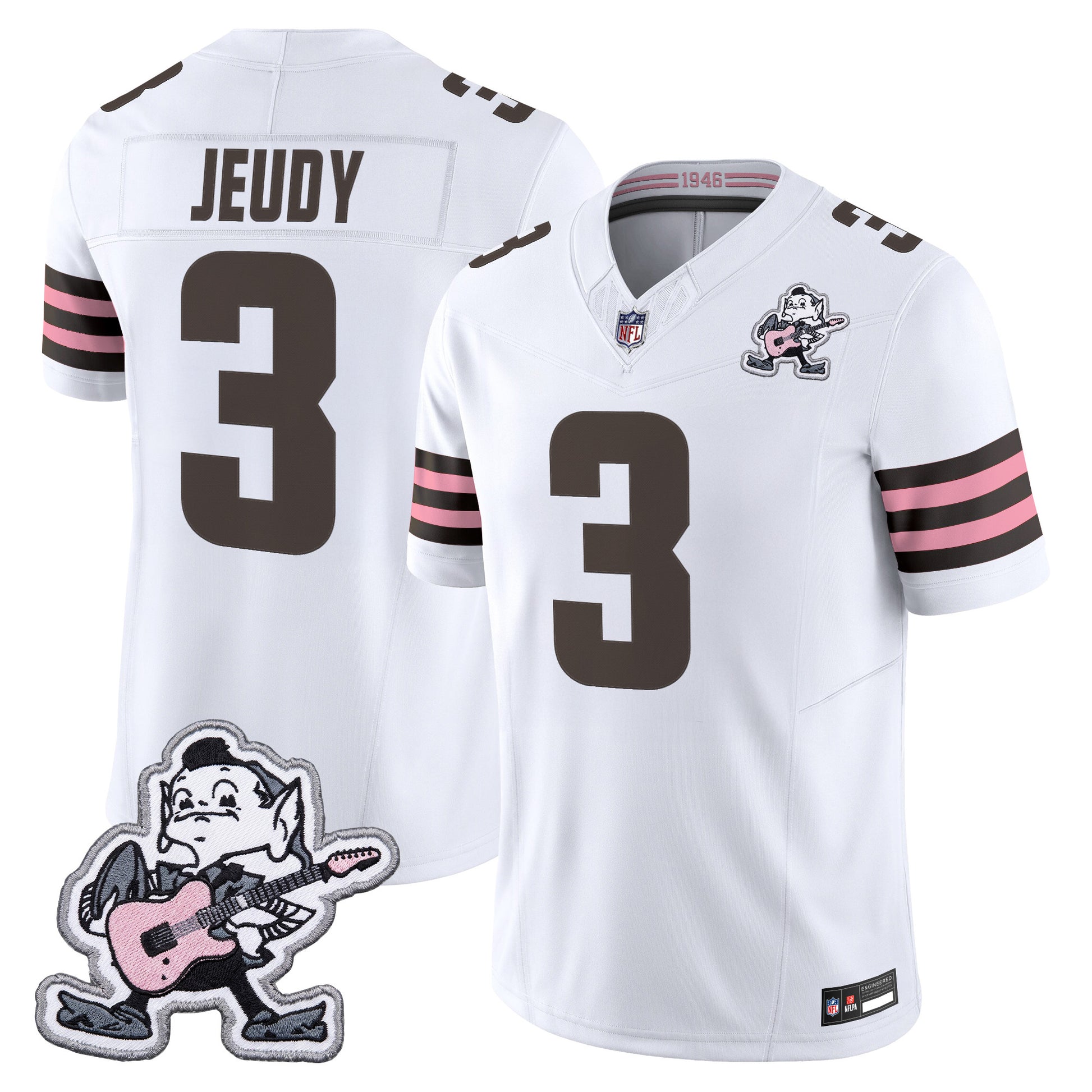 Men's Cleveland Browns MGK Patch Vapor Limited Jersey -  Stitched