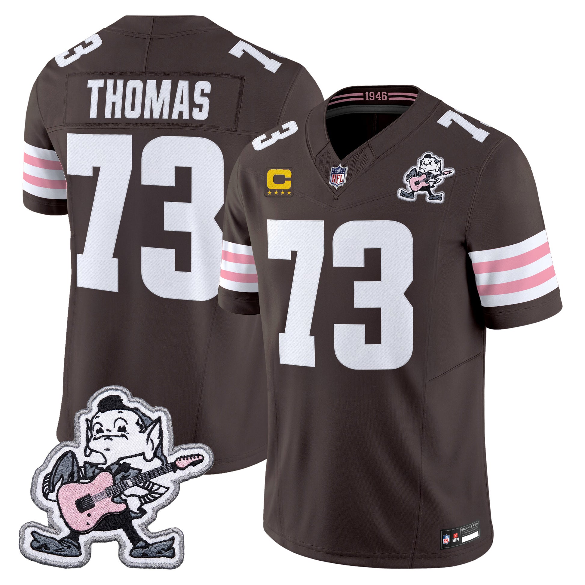 Men's Cleveland Browns MGK Patch Vapor Limited Jersey -  Stitched
