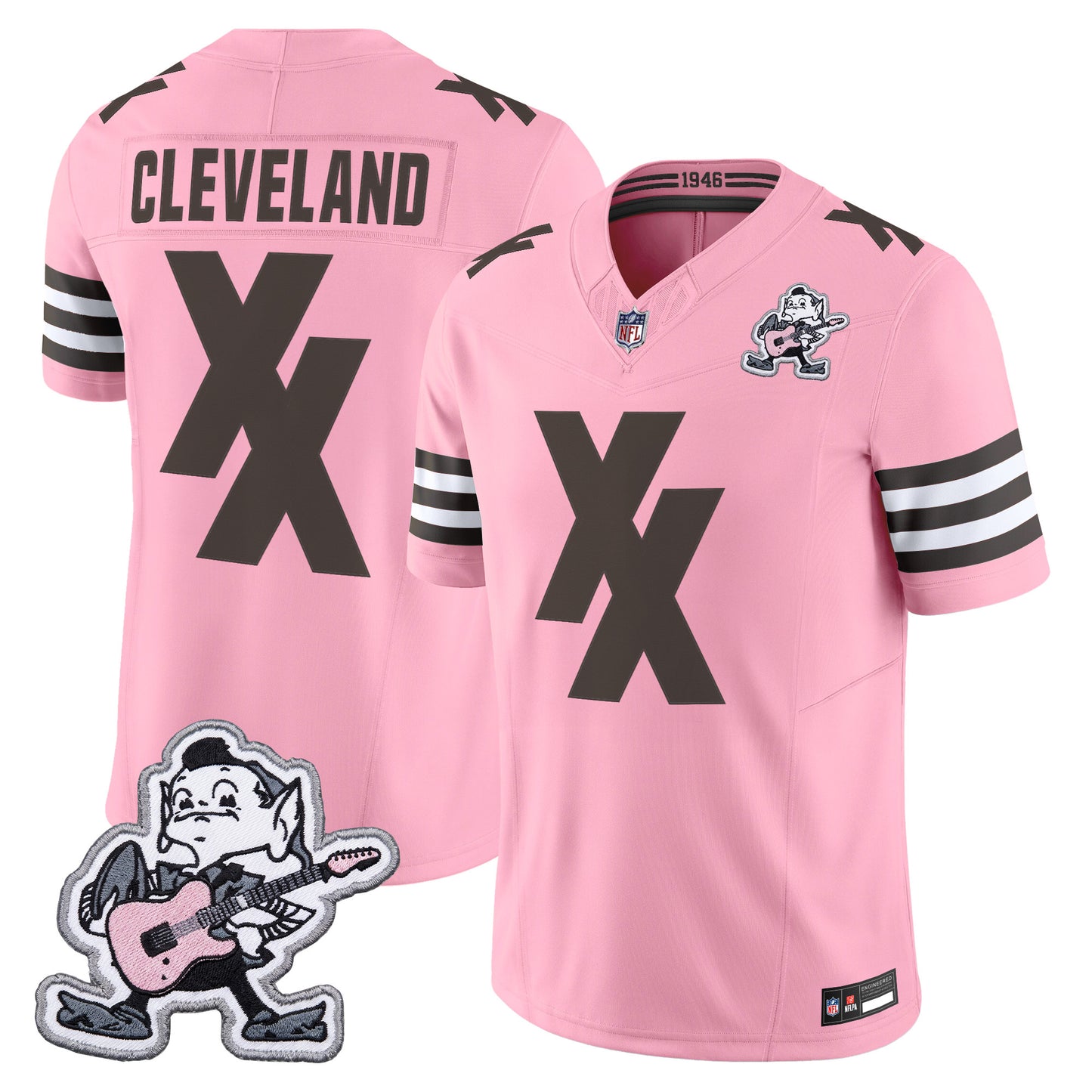 Men's Cleveland Browns MGK Patch Vapor Limited Jersey -  Stitched