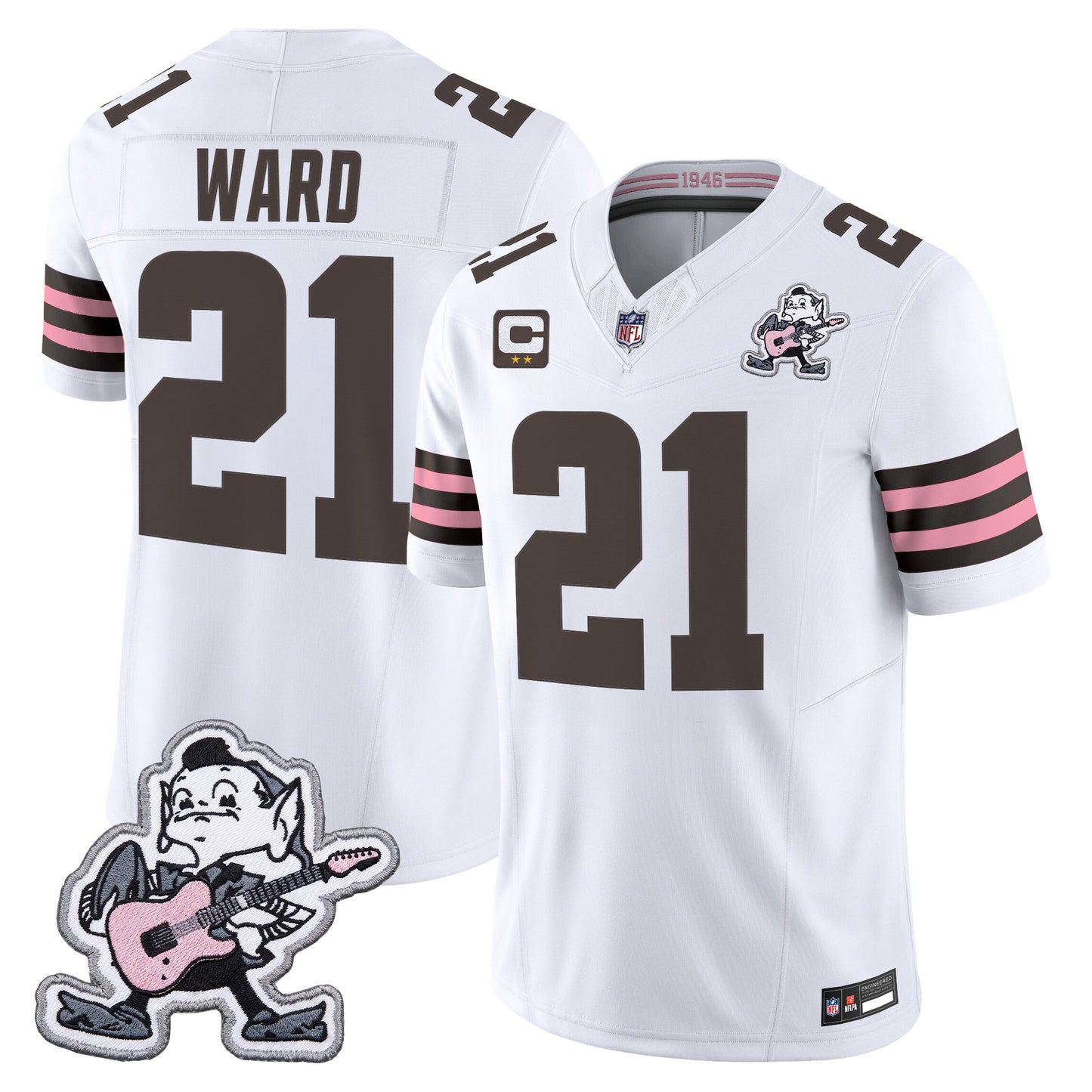 Men's Cleveland Browns MGK Patch Vapor Limited Jersey -  Stitched