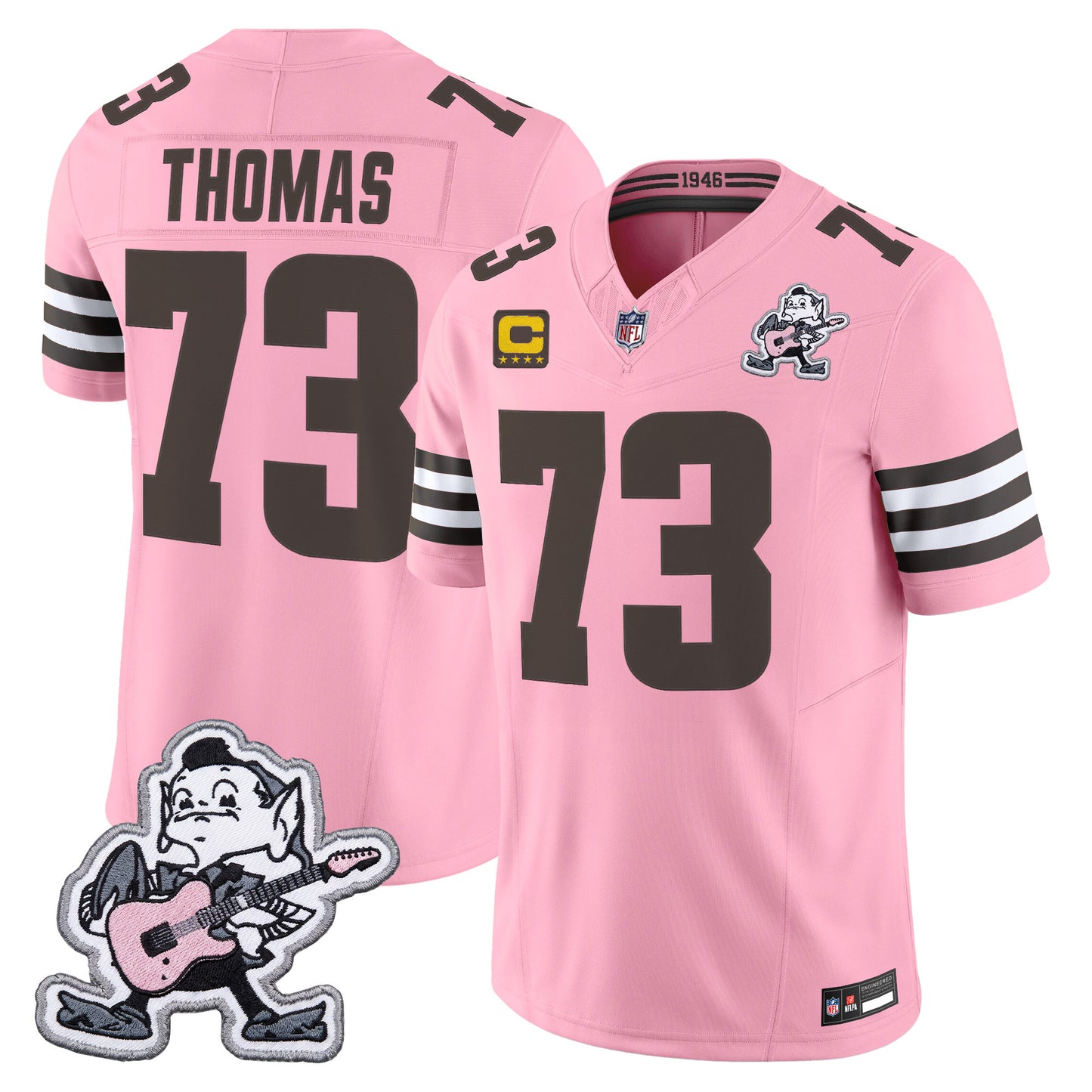 Men's Cleveland Browns MGK Patch Vapor Limited Jersey -  Stitched