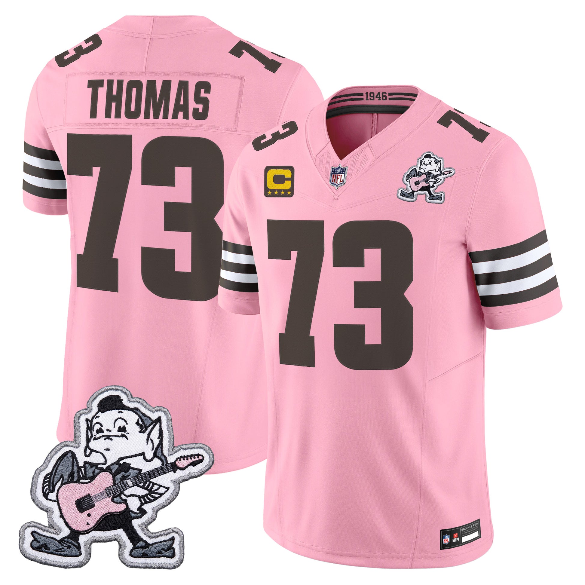 Men's Cleveland Browns MGK Patch Vapor Limited Jersey -  Stitched
