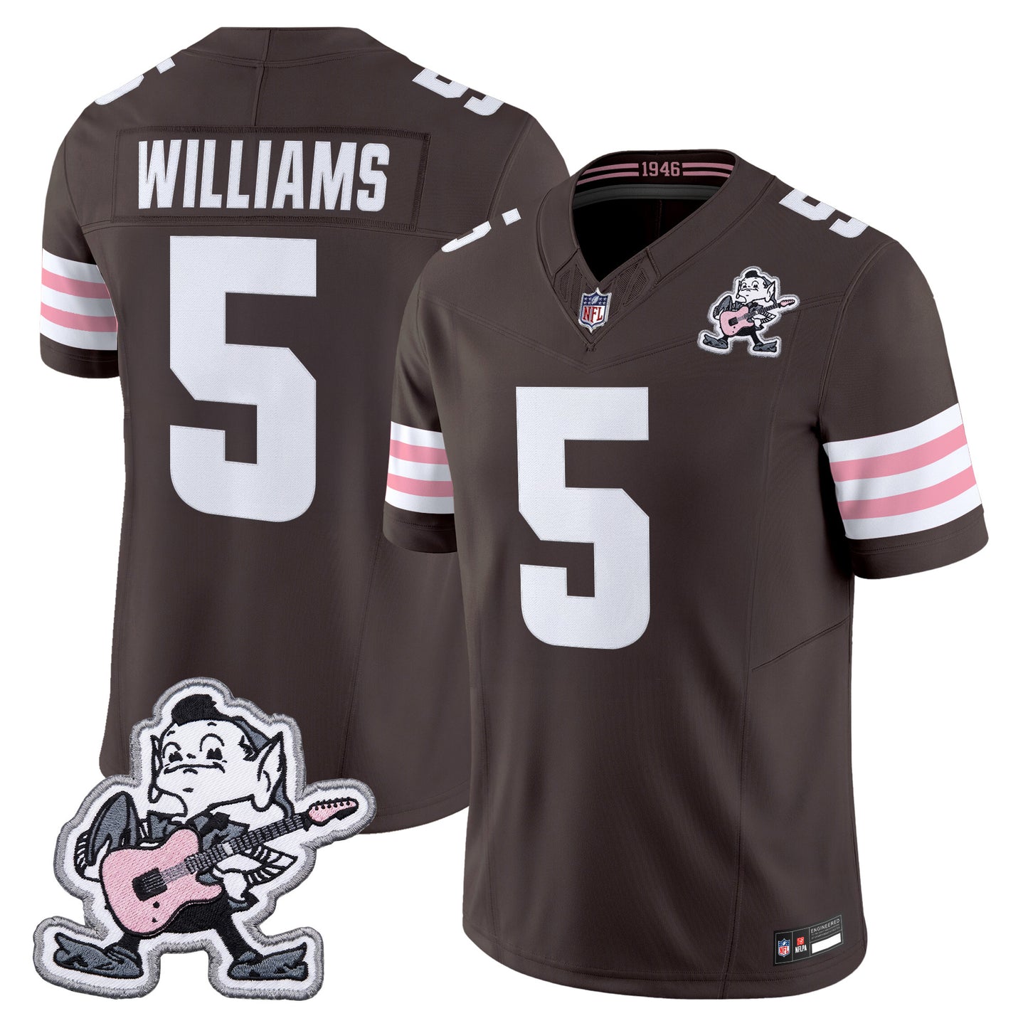 Men's Cleveland Browns MGK Patch Vapor Limited Jersey -  Stitched