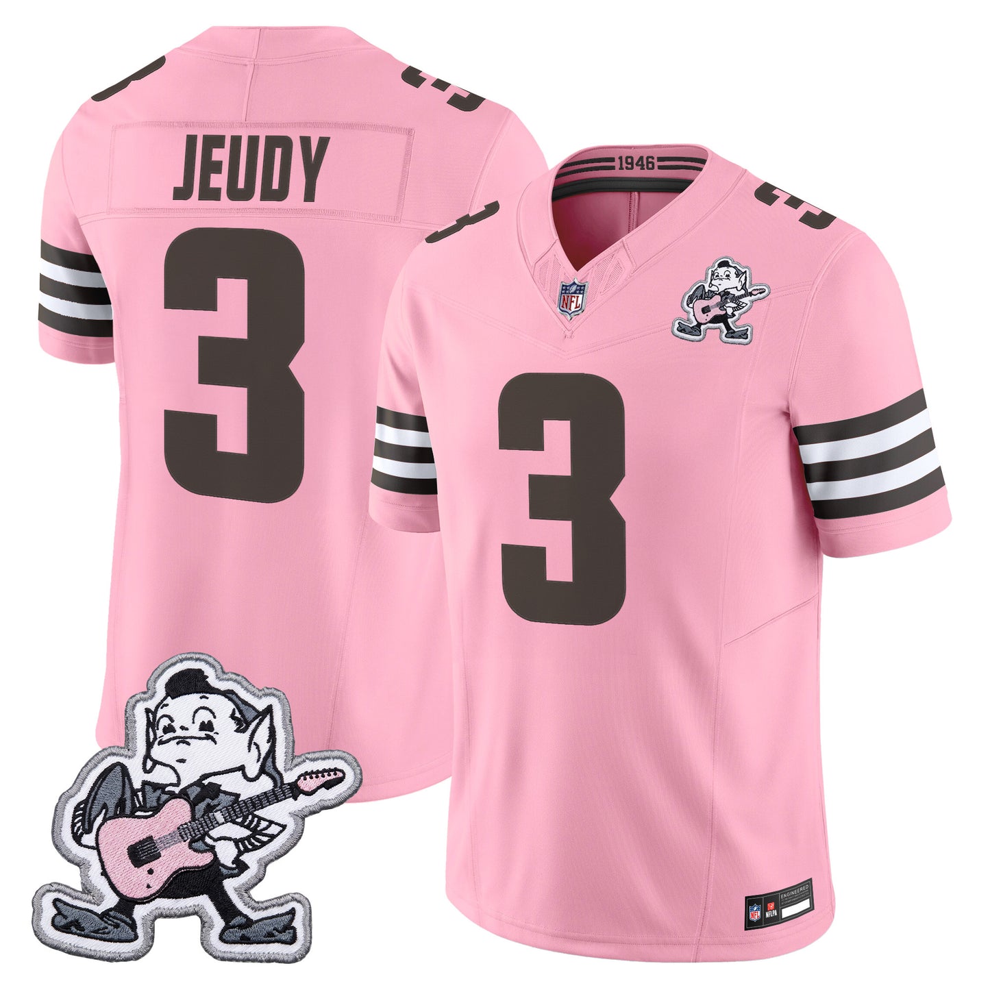 Men's Cleveland Browns MGK Patch Vapor Limited Jersey -  Stitched