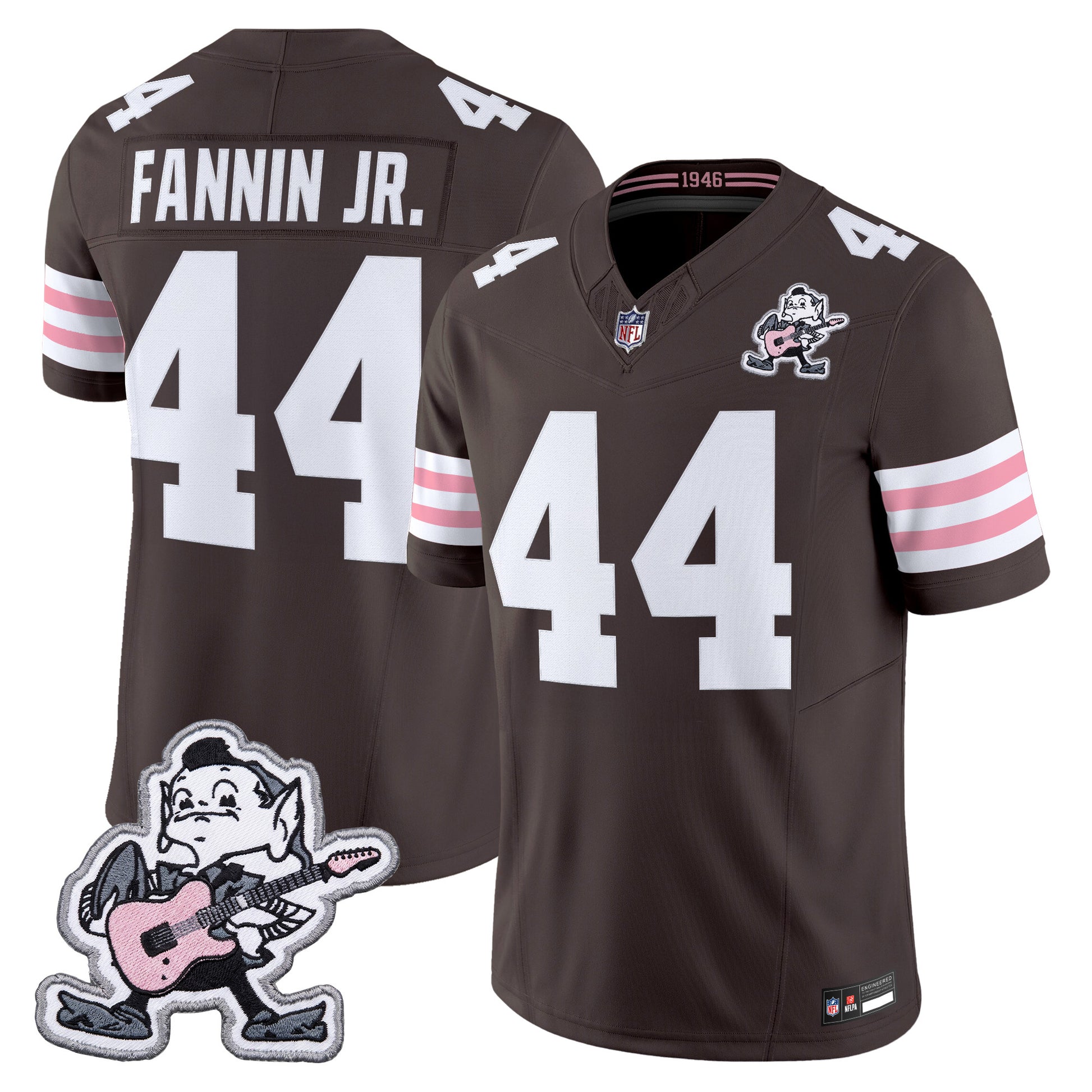 Men's Cleveland Browns MGK Patch Vapor Limited Jersey -  Stitched