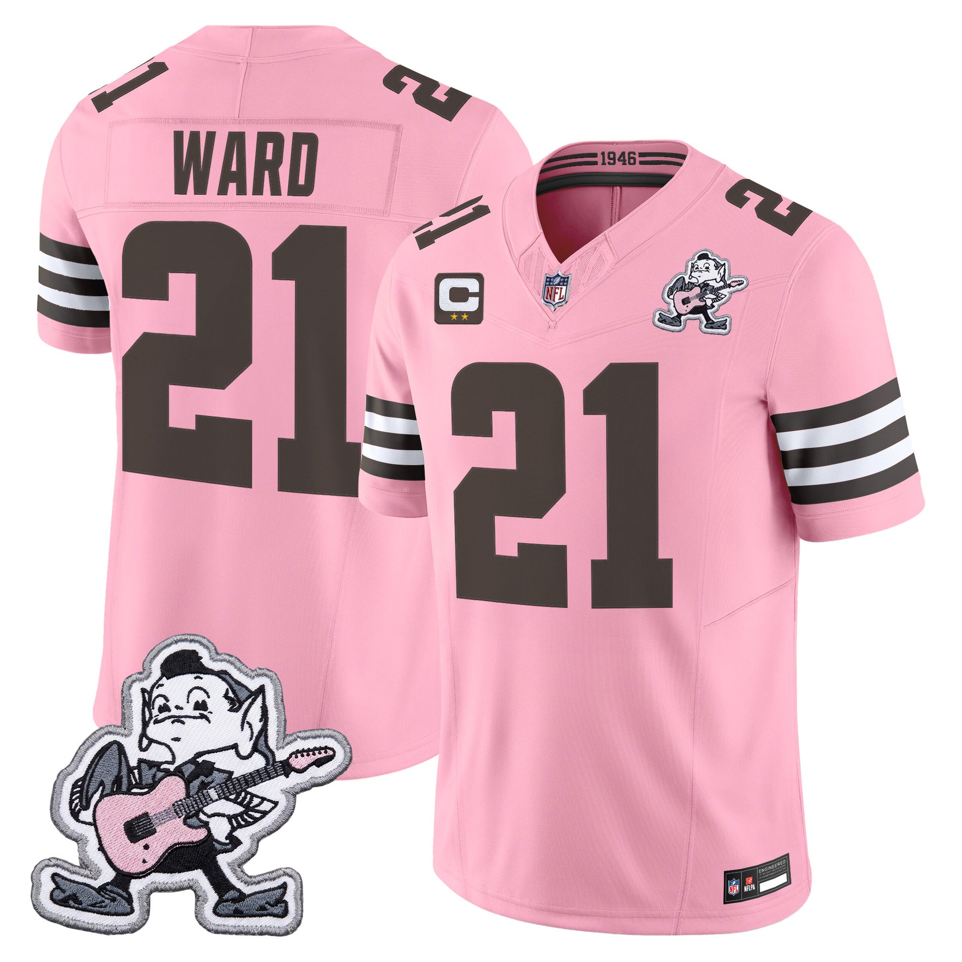 Men's Cleveland Browns MGK Patch Vapor Limited Jersey -  Stitched