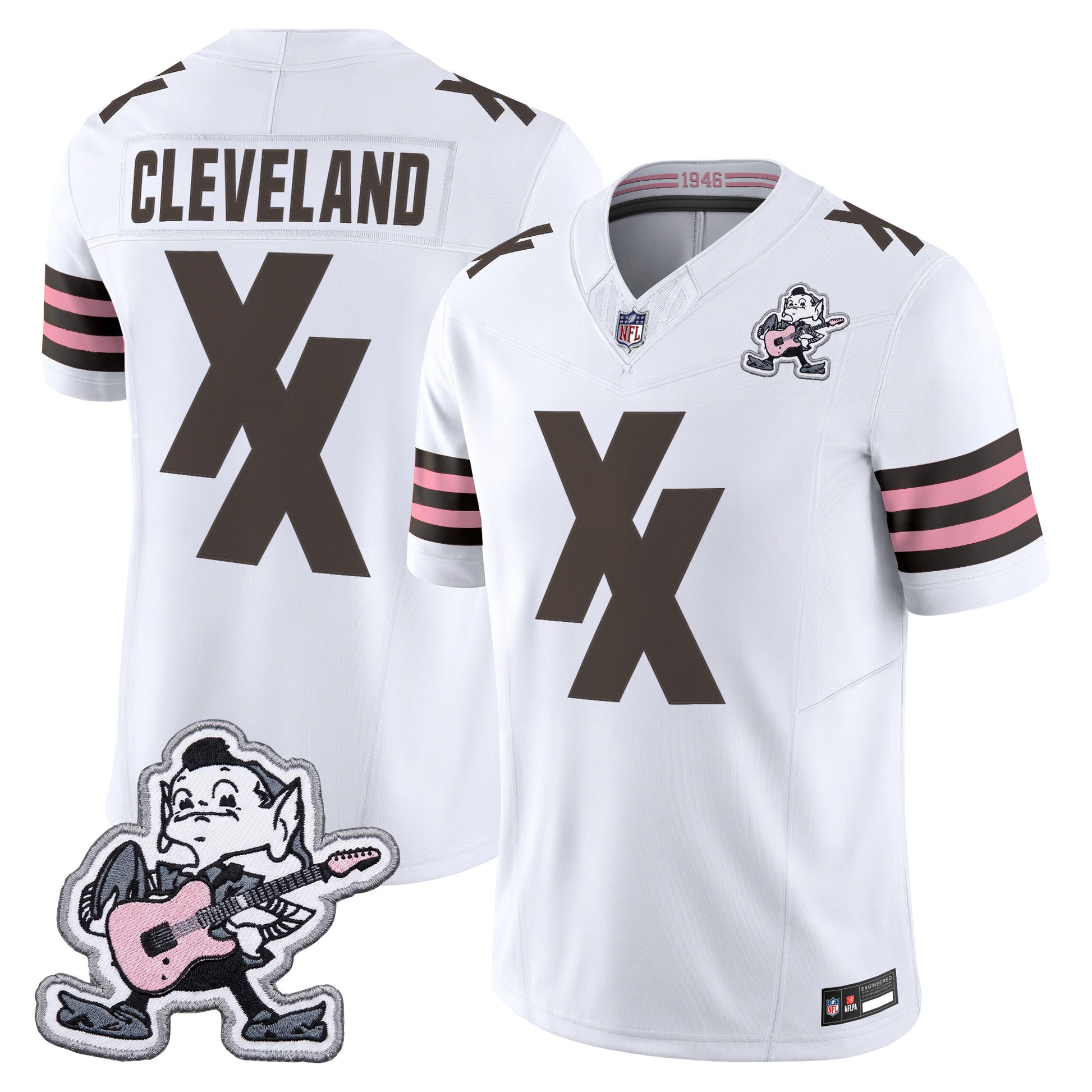 Men's Cleveland Browns MGK Patch Vapor Limited Jersey -  Stitched