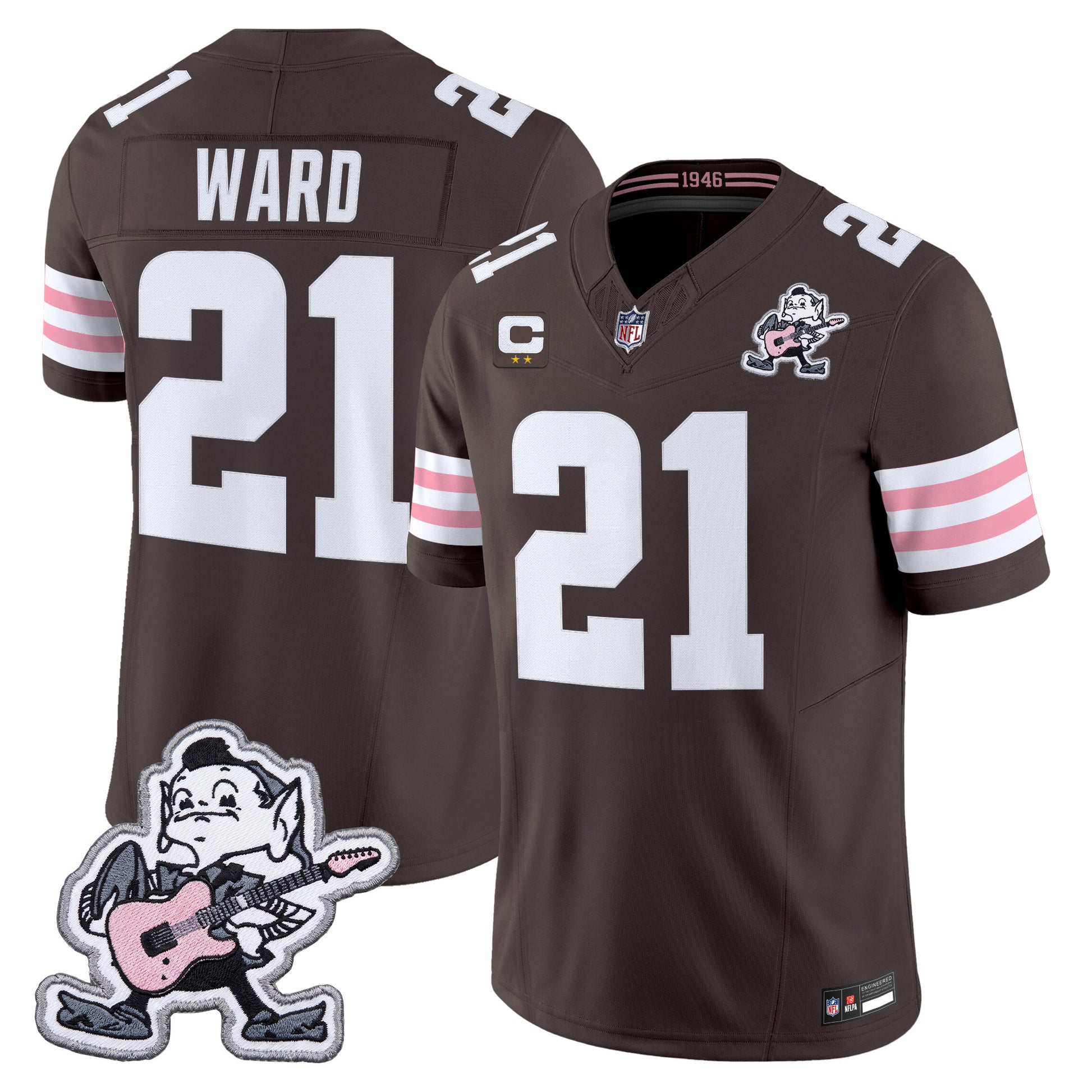 Men's Cleveland Browns MGK Patch Vapor Limited Jersey -  Stitched