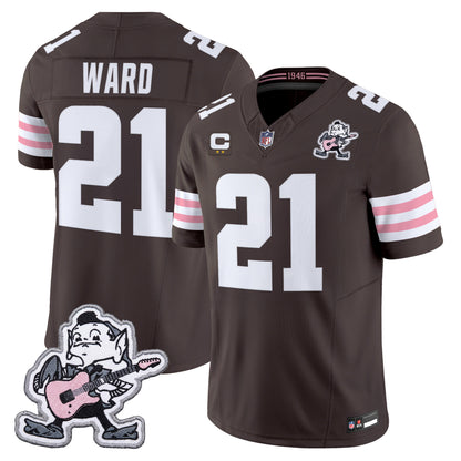 Men's Cleveland Browns MGK Patch Vapor Limited Jersey -  Stitched