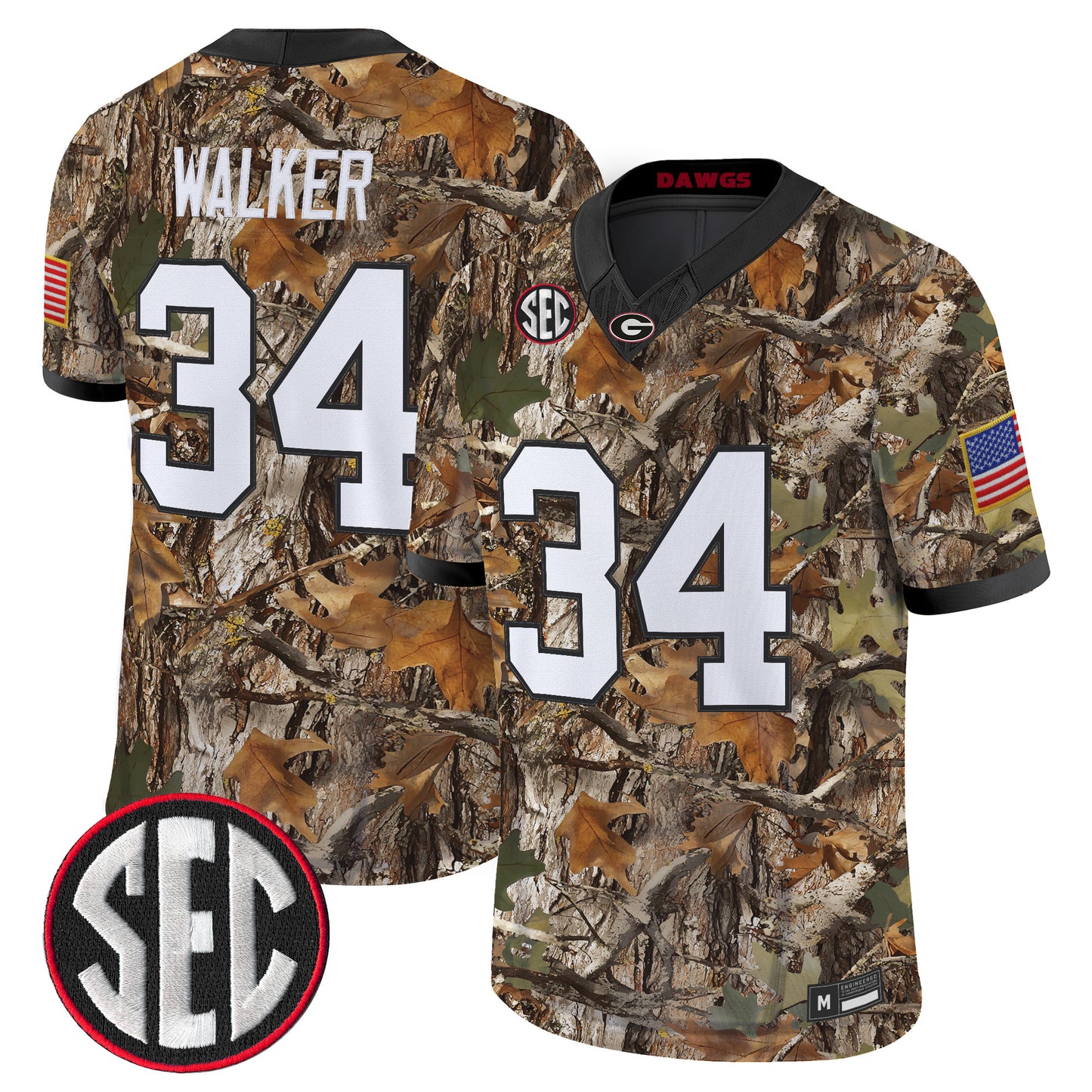 Georgia Bulldogs Camouflage Edition 2026 Vapor Limited Jersey -  Stitched