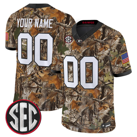 Georgia Bulldogs Camouflage Edition 2026 Vapor Limited Custom Jersey -  Stitched
