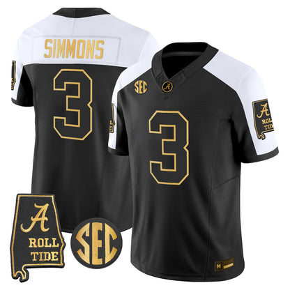 Alabama Crimson Tide 2026 Gold Vapor Limited Jersey - Alabama Map - Stitched