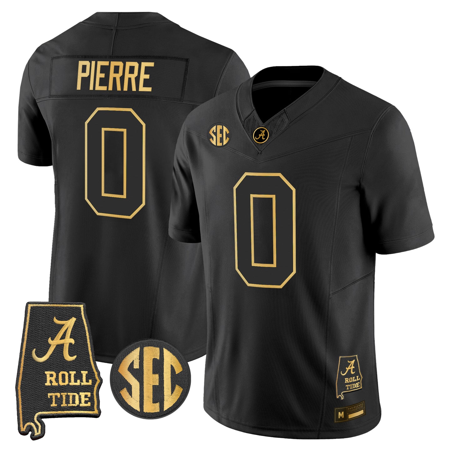 Alabama Crimson Tide 2026 Gold Vapor Limited Jersey - Alabama Map - Stitched