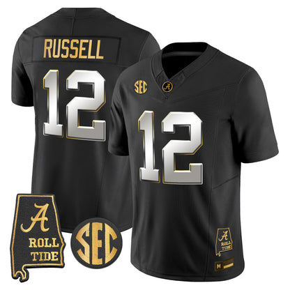 Alabama Crimson Tide 2026 Gold Vapor Limited Jersey - Alabama Map - Stitched