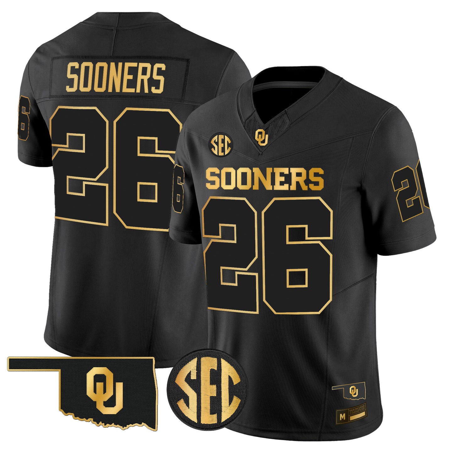 Oklahoma Sooners 2026 Gold Vapor Limited Jersey - Stitched