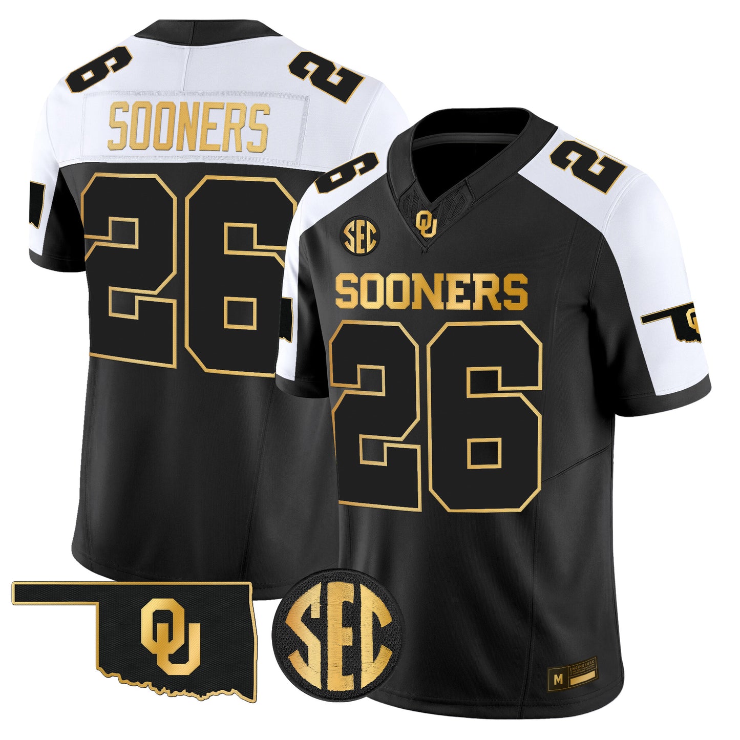Oklahoma Sooners 2026 Gold Vapor Limited Jersey - Stitched