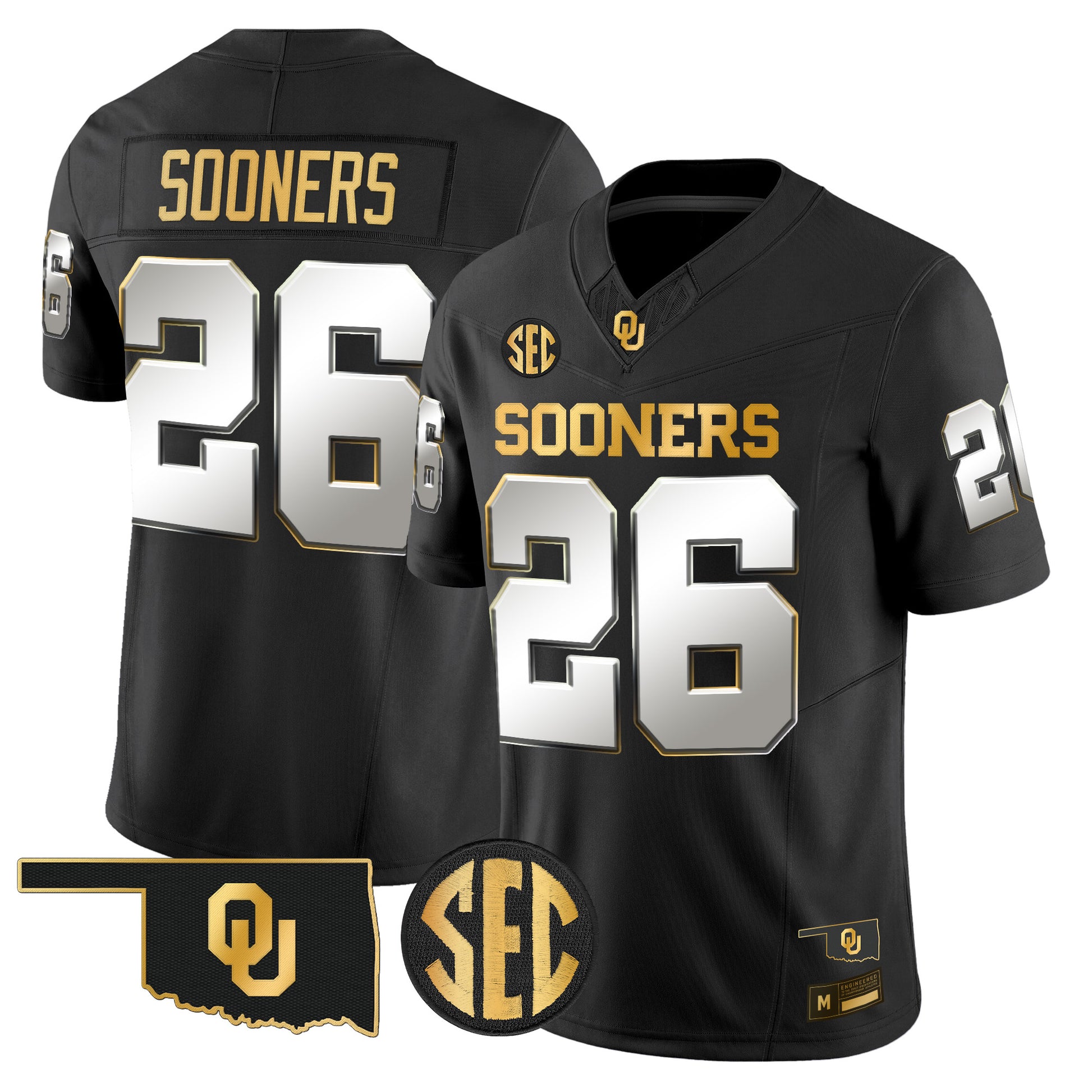 Oklahoma Sooners 2026 Gold Vapor Limited Jersey - Stitched