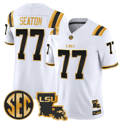 LSU Tigers 2026 Louisiana Patch Gold Vapor Limited Jersey - Stitched