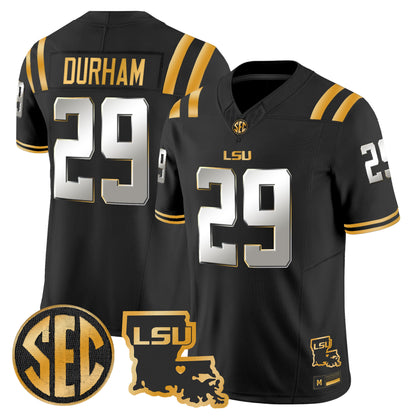 LSU Tigers 2026 Louisiana Patch Gold Vapor Limited Jersey - Stitched