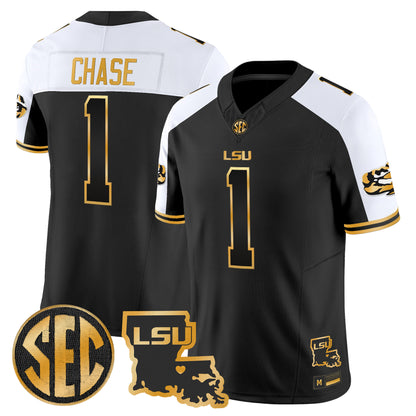 LSU Tigers 2026 Louisiana Patch Gold Vapor Limited Jersey - Stitched