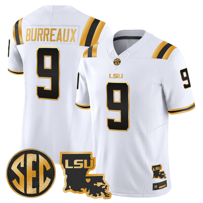 LSU Tigers 2026 Louisiana Patch Gold Vapor Limited Jersey - Stitched