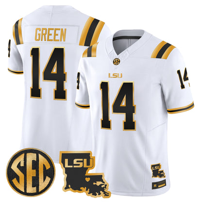LSU Tigers 2026 Louisiana Patch Gold Vapor Limited Jersey - Stitched