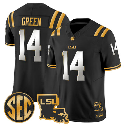 LSU Tigers 2026 Louisiana Patch Gold Vapor Limited Jersey - Stitched