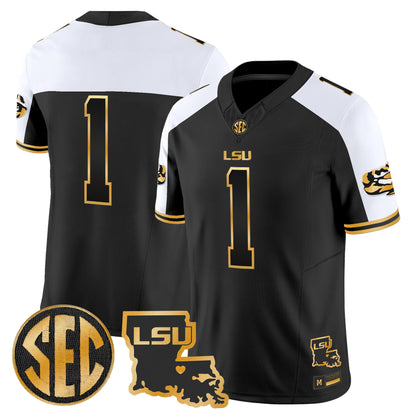 LSU Tigers 2026 Louisiana Patch Gold Vapor Limited Jersey - Stitched