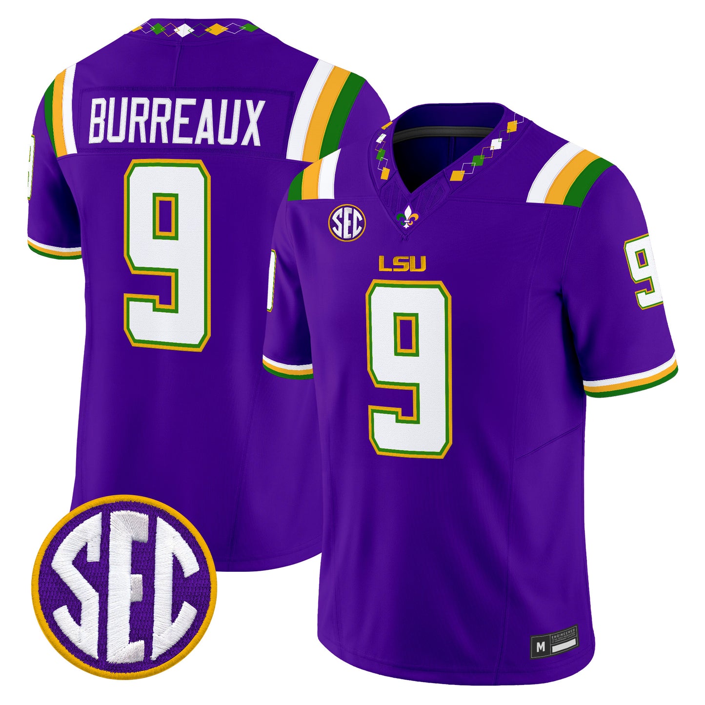  LSU Tigers 2026 "Mardi Gras Edition'' Vapor Limited Jersey - Stitched
