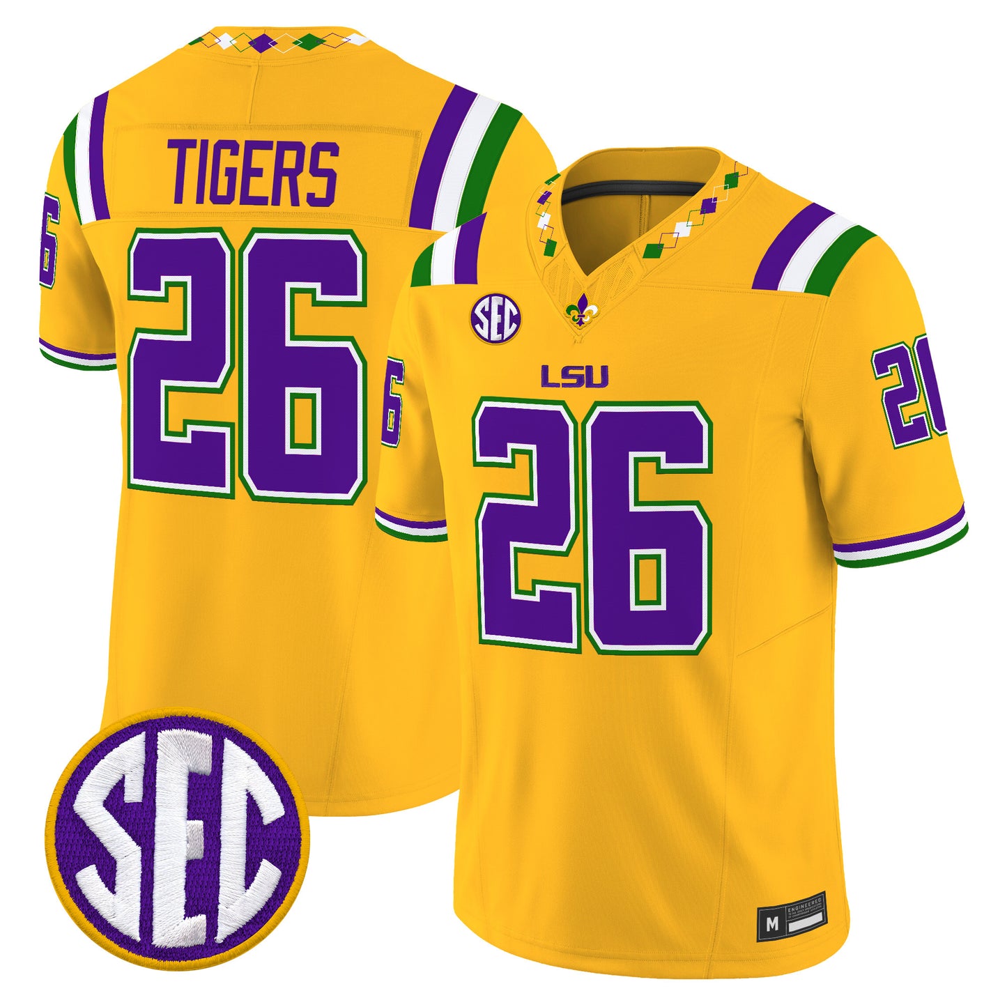  LSU Tigers 2026 "Mardi Gras Edition'' Vapor Limited Jersey - Stitched