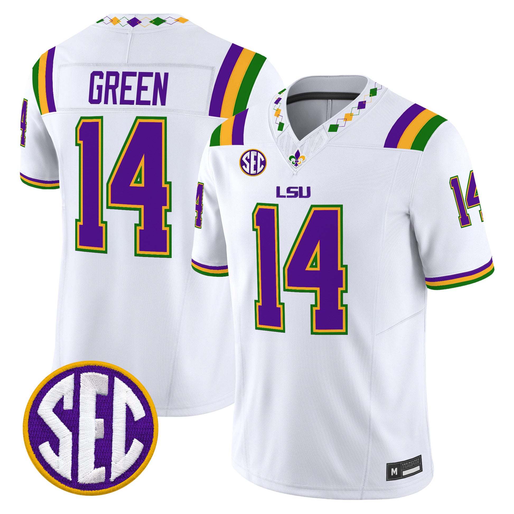  LSU Tigers 2026 "Mardi Gras Edition'' Vapor Limited Jersey - Stitched