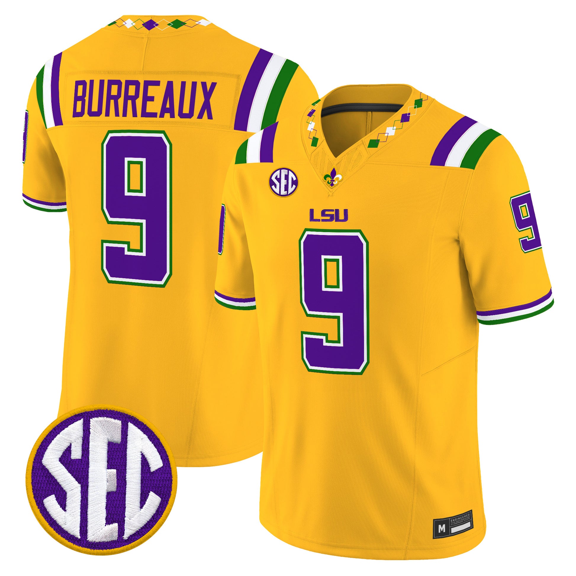  LSU Tigers 2026 "Mardi Gras Edition'' Vapor Limited Jersey - Stitched