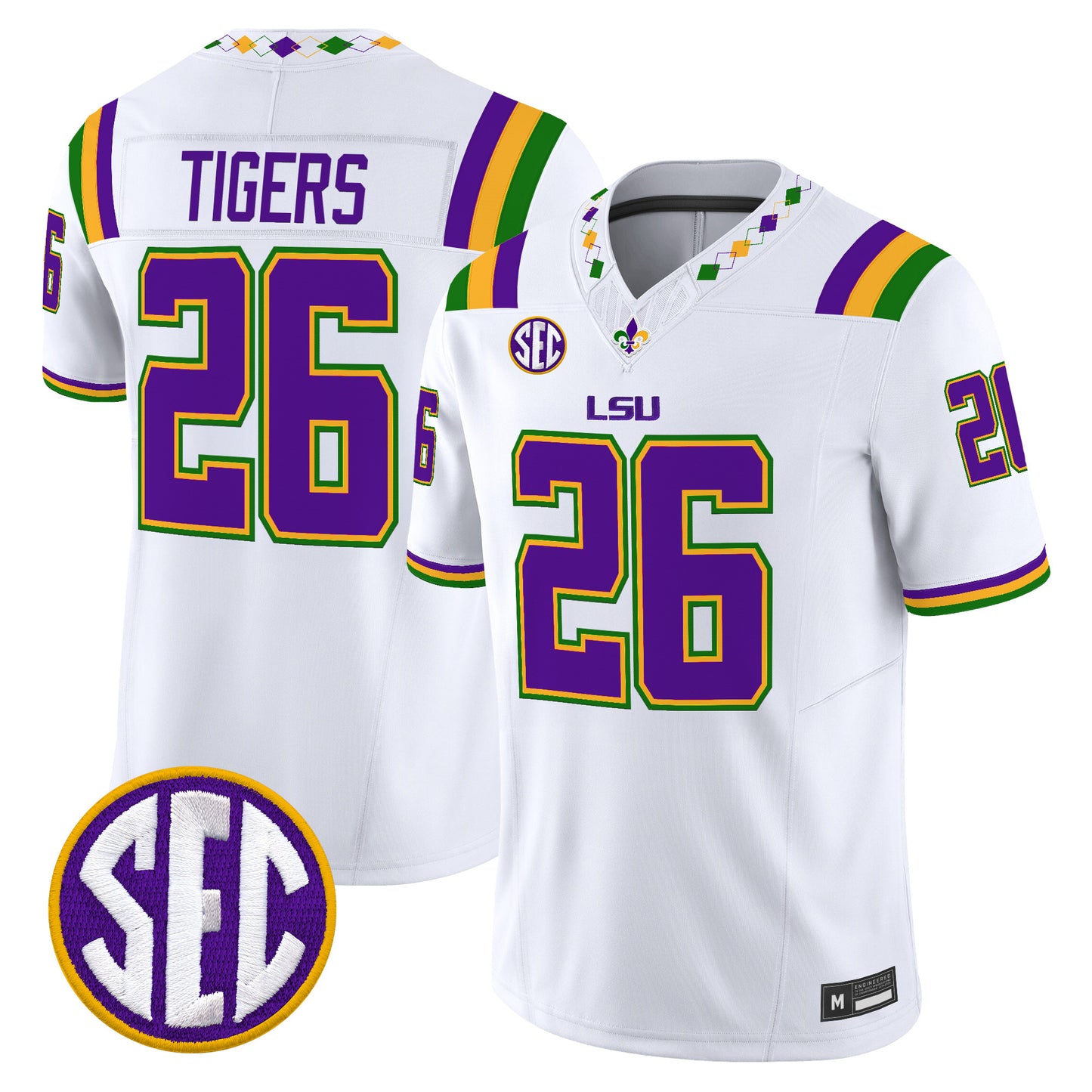  LSU Tigers 2026 "Mardi Gras Edition'' Vapor Limited Jersey - Stitched