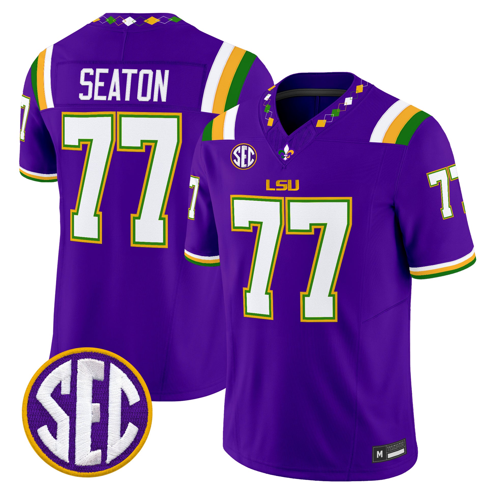  LSU Tigers 2026 "Mardi Gras Edition'' Vapor Limited Jersey - Stitched