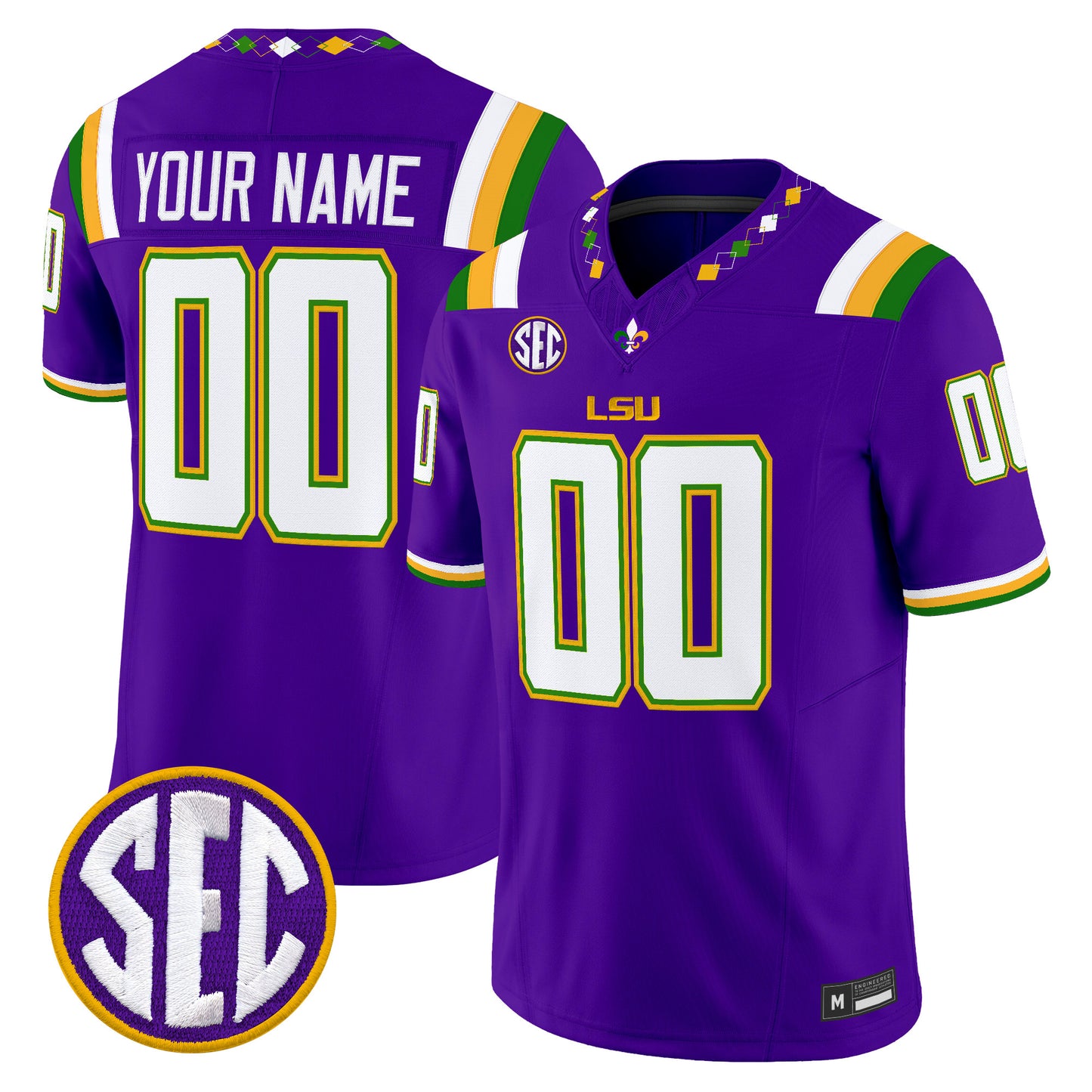LSU Tigers 2026 "Mardi Gras Edition'' Vapor Limited Custom Jersey - Stitched