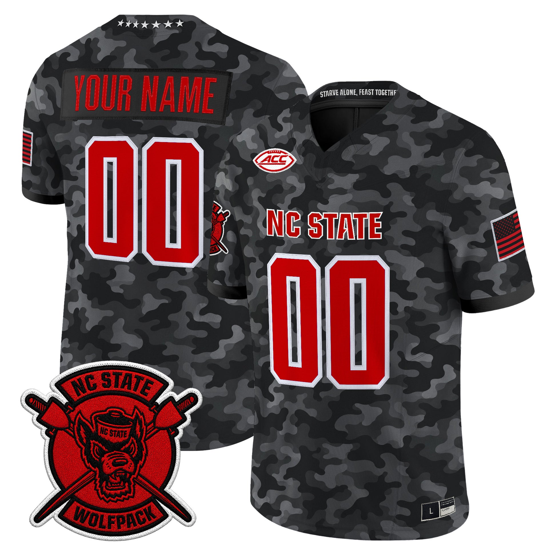 NC State Wolfpack 2026 'Honor and Support' Vapor Limited Custom Jersey - All Stitched