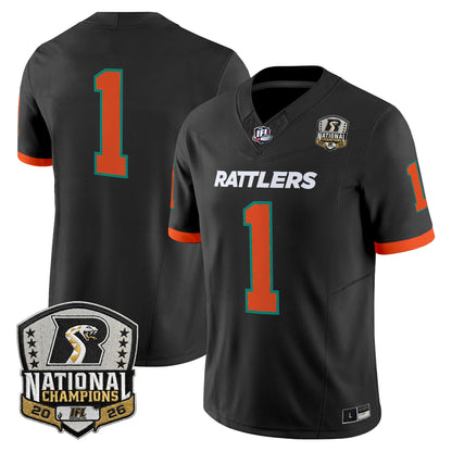 Men's Arizona Rattlers 2026 Vapor Limited Jersey - National Campions Patch - All Stitched