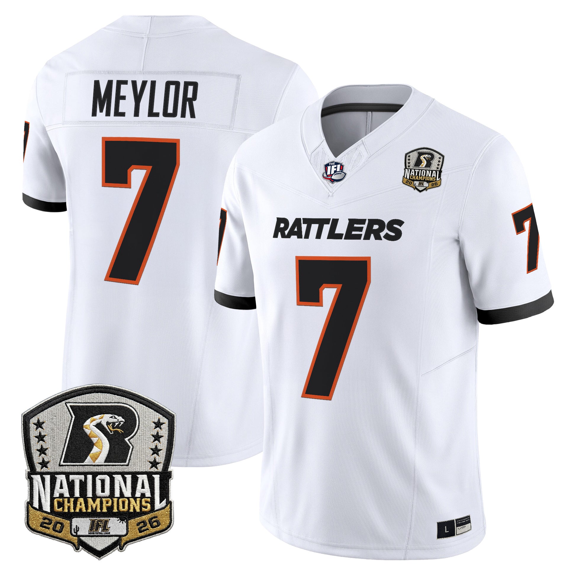 Men's Arizona Rattlers 2026 Vapor Limited Jersey - National Campions Patch - All Stitched