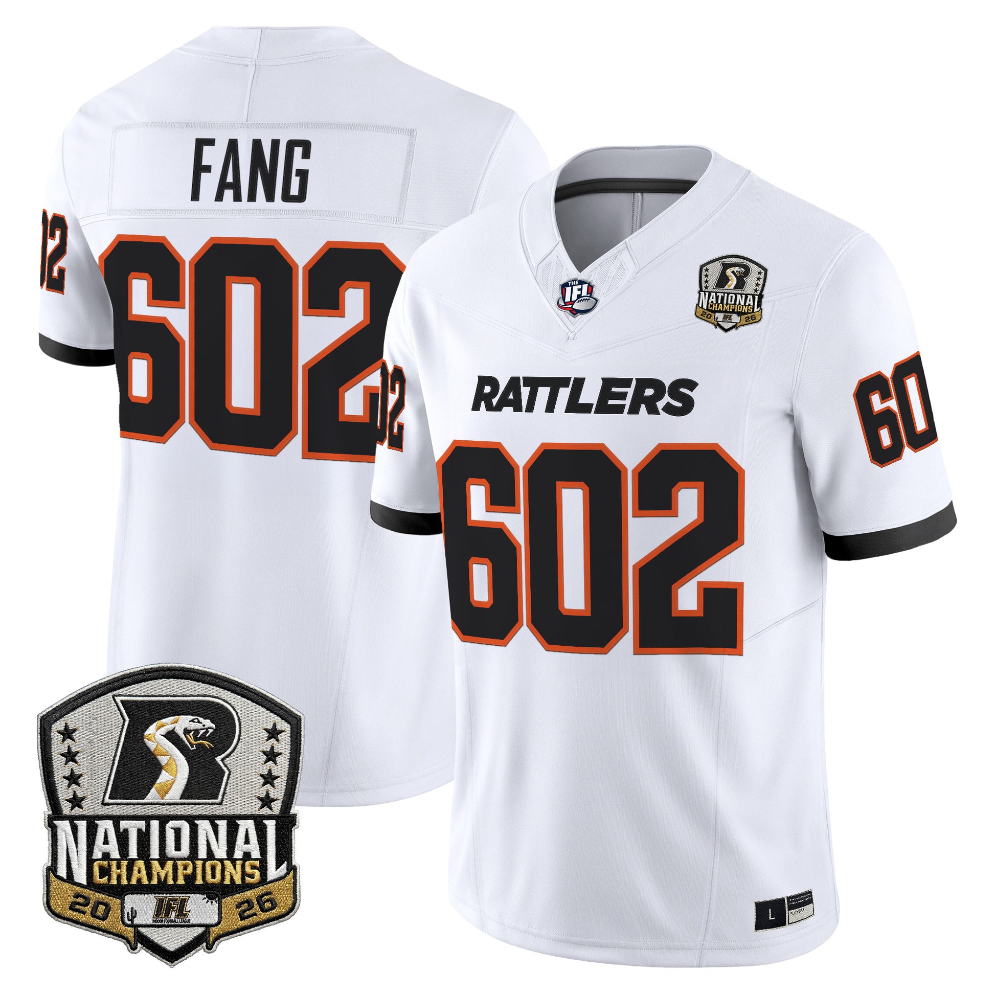 Men's Arizona Rattlers 2026 Vapor Limited Jersey - National Campions Patch - All Stitched