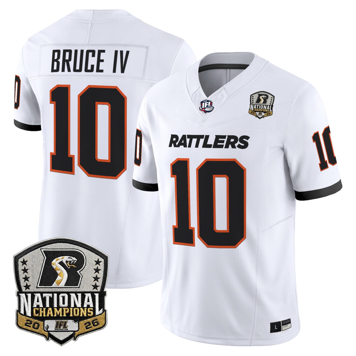 Men's Arizona Rattlers 2026 Vapor Limited Jersey - National Campions Patch - All Stitched