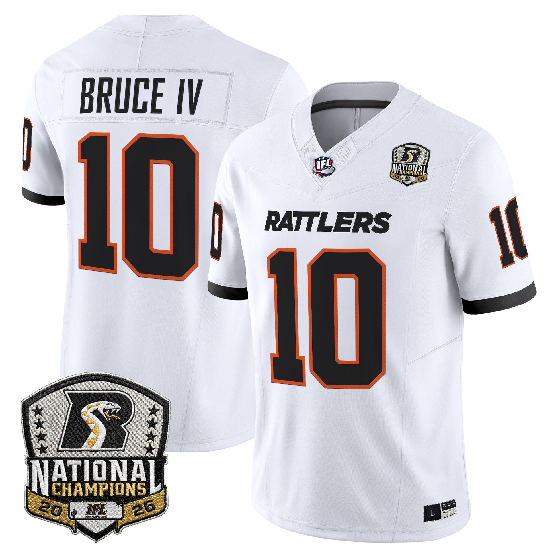 Men's Arizona Rattlers 2026 Vapor Limited Jersey - National Campions Patch - All Stitched