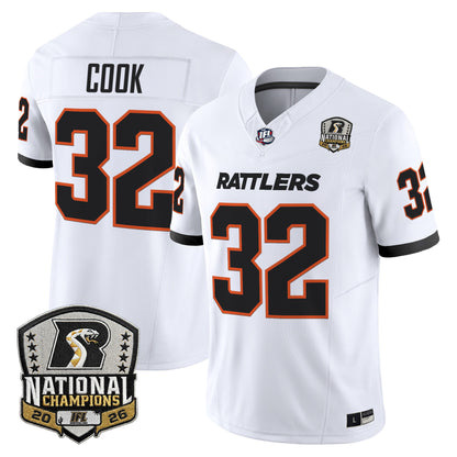 Men's Arizona Rattlers 2026 Vapor Limited Jersey - National Campions Patch - All Stitched