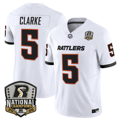 Men's Arizona Rattlers 2026 Vapor Limited Jersey - National Campions Patch - All Stitched