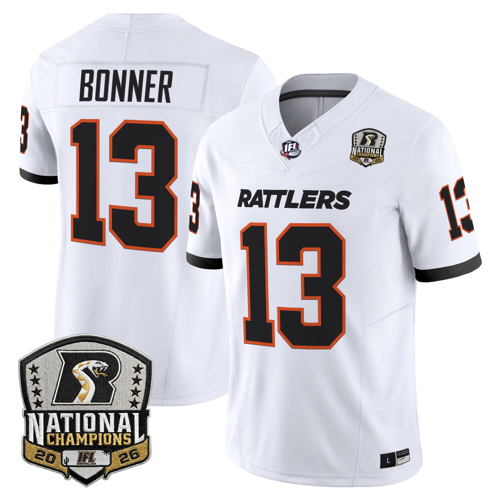 Men's Arizona Rattlers 2026 Vapor Limited Jersey - National Campions Patch - All Stitched