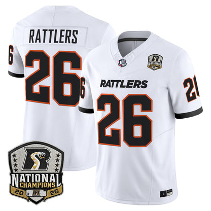 Men's Arizona Rattlers 2026 Vapor Limited Jersey - National Campions Patch - All Stitched