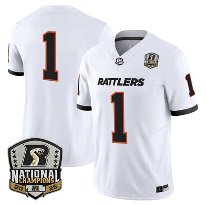 Men's Arizona Rattlers 2026 Vapor Limited Jersey - National Campions Patch - All Stitched