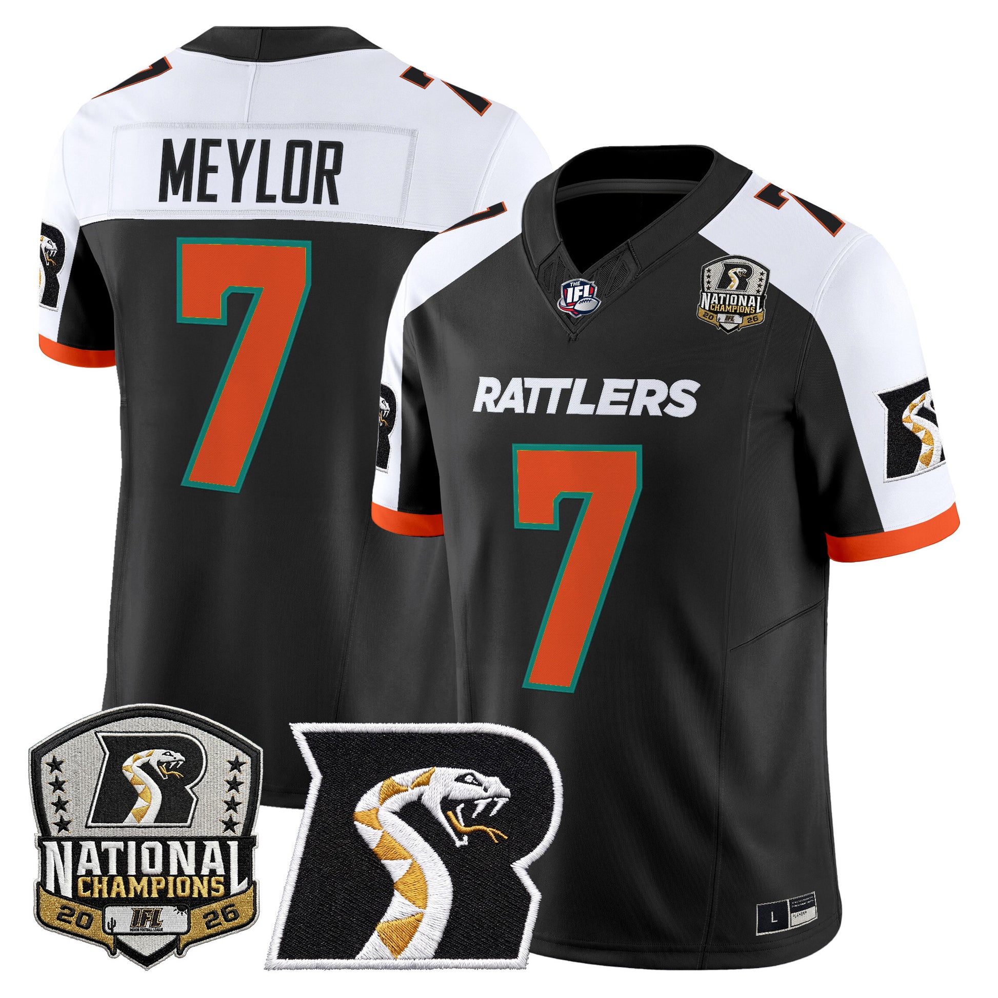 Men's Arizona Rattlers 2026 Vapor Limited Jersey - National Campions Patch - All Stitched