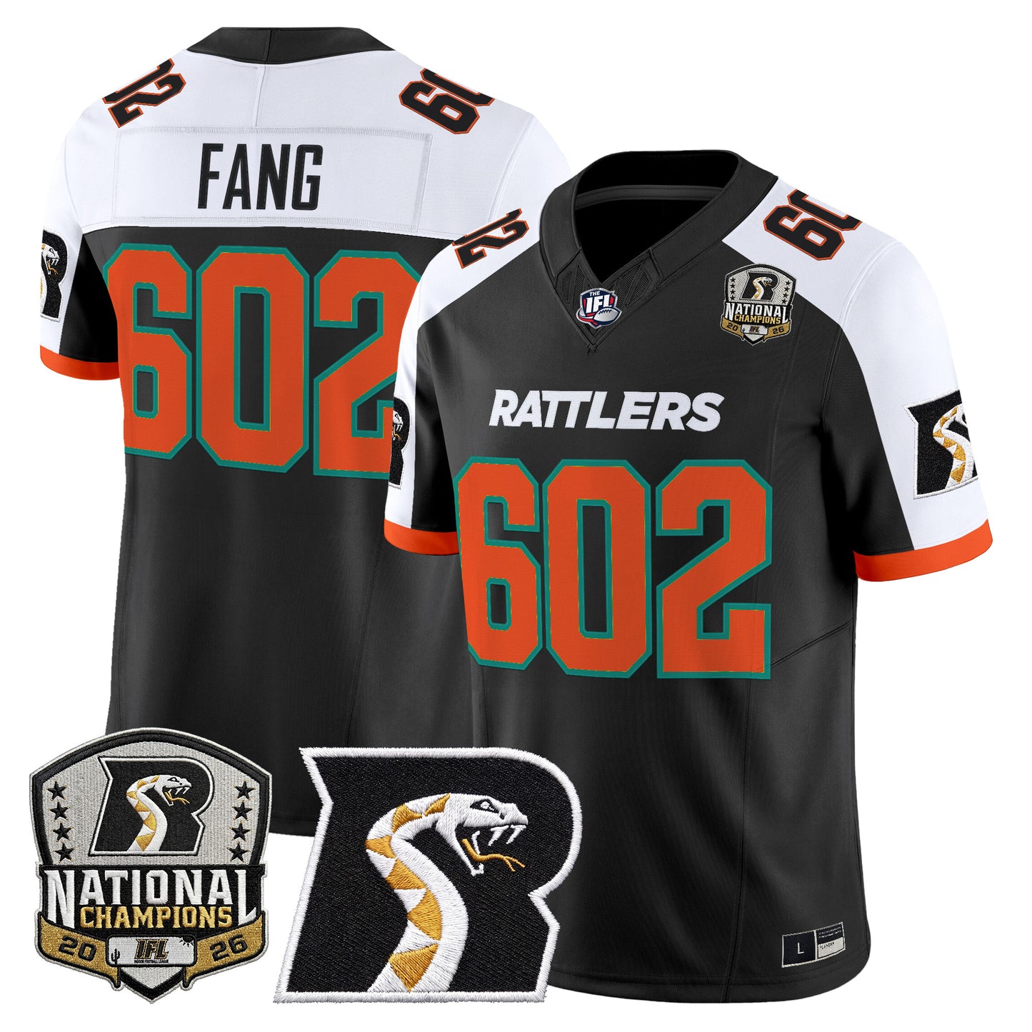 Men's Arizona Rattlers 2026 Vapor Limited Jersey - National Campions Patch - All Stitched